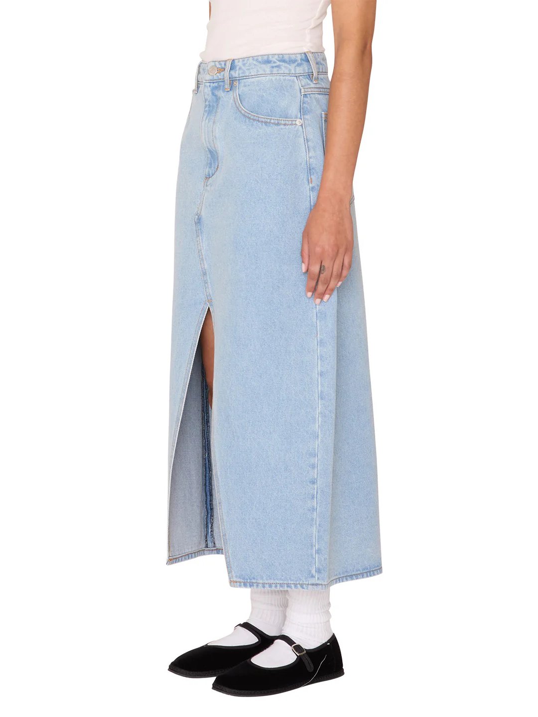 OBEY SIMPLEX DENIM SKIRT CIRRUS