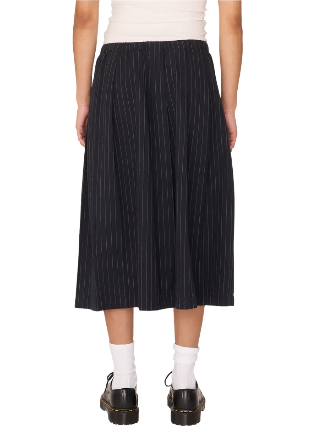 OBEY MADELINE PLEATED SKIRT NAVY