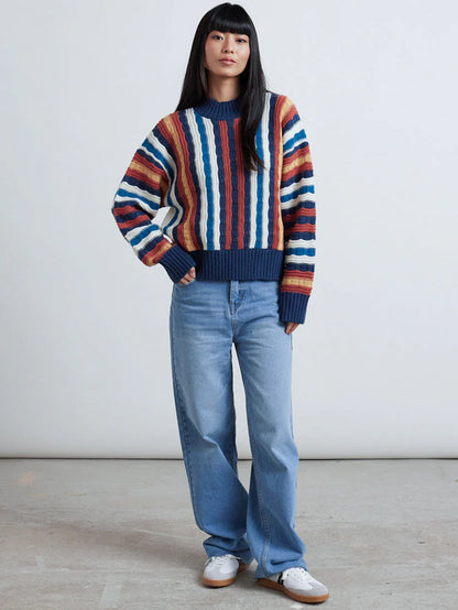 24COLOURS STRIPED SWEATER MULTICOLOR 