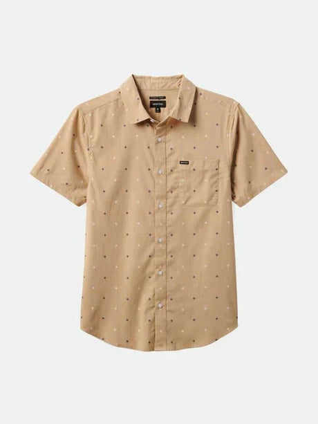 BRIXTON CHARTER PRINT S/S WOVEN SAND PYRAMID