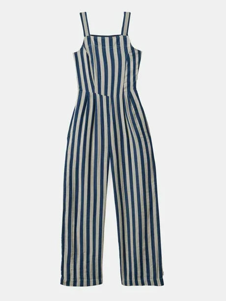 BRIXTON MYKONOS STRIPE JUMPSUIT DEEP SEA