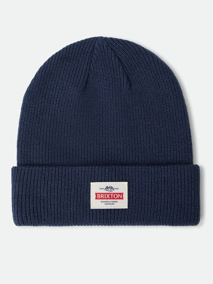 BRIXTON TRADEMARK BEANIE NAVY OVERHEAD 