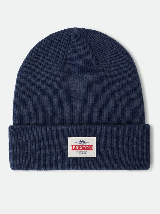 BRIXTON TRADEMARK BEANIE NAVY OVERHEAD 