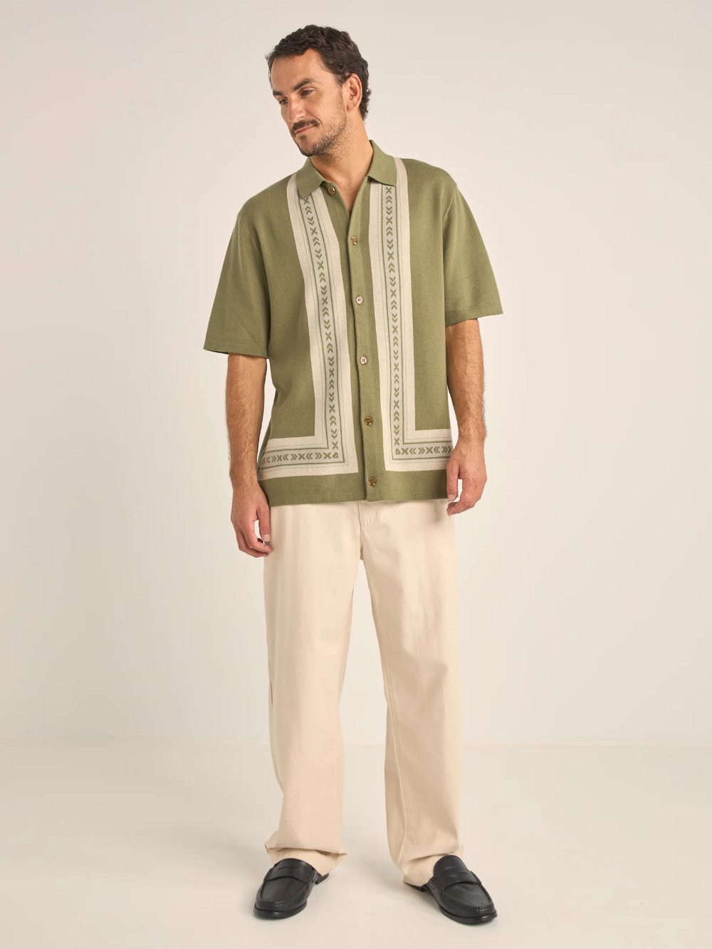 RHYTHM LOMA KNITTED S/S SHIRT SAGE