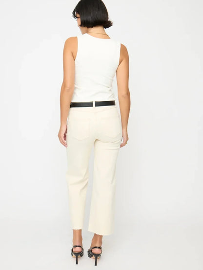 OLIVER LOGAN ABERDEEN WIDE LEG CROP JEAN ECRU 