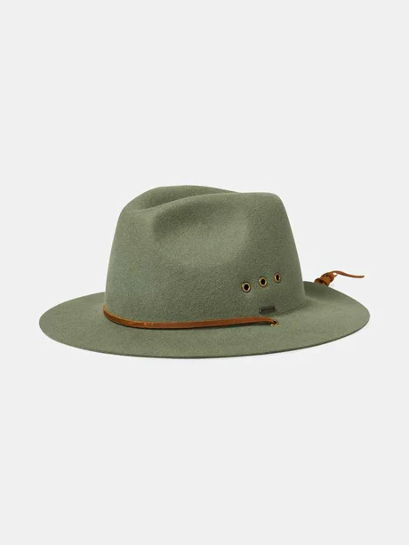 BRIXTON WESLEY WTHR GUARD™ PACKABLE FEDORA LIGHT MOSS