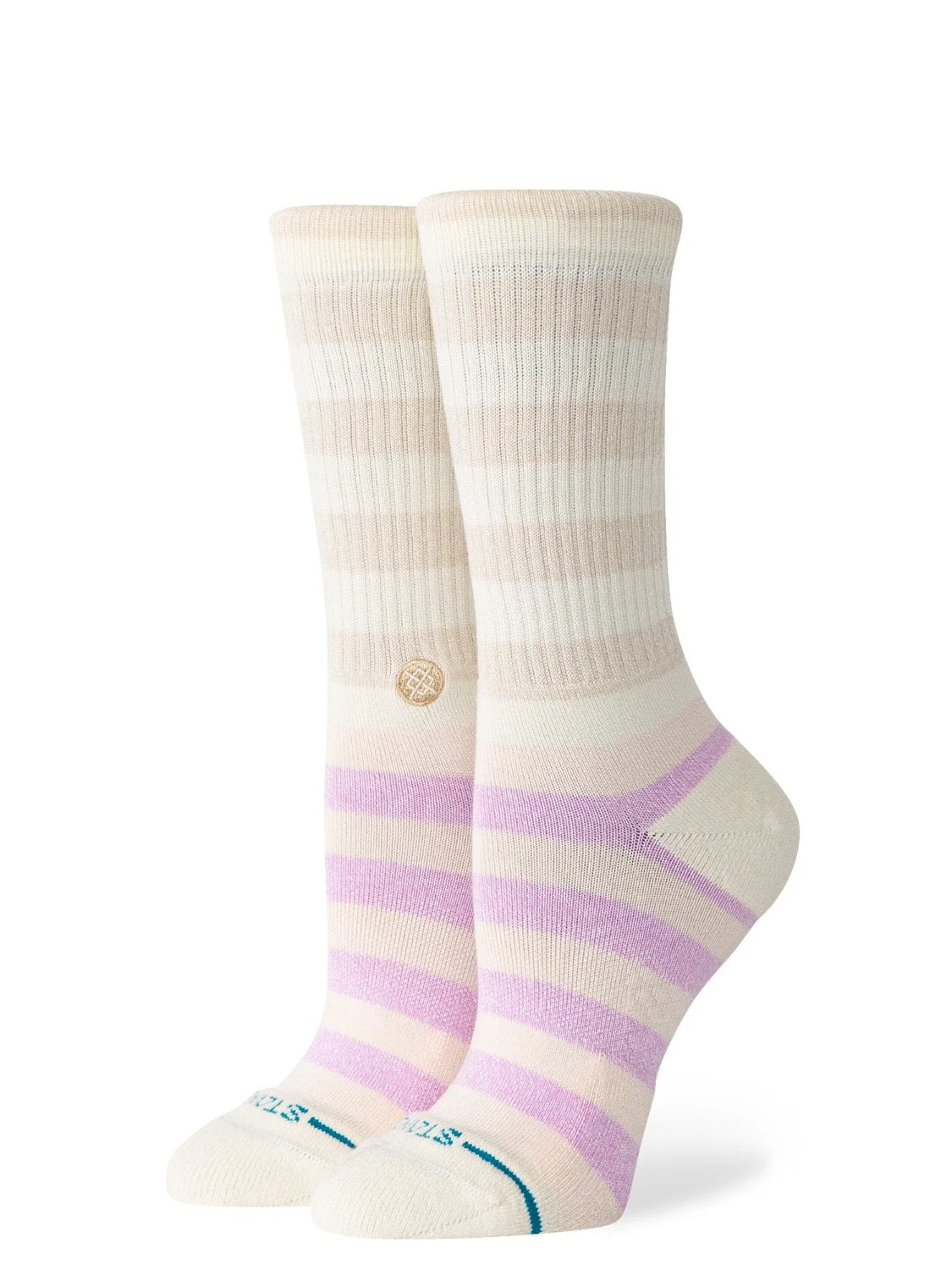 STANCE SHERBERT BUTTER BLEND CREW SOCKS OATMEAL HEATHER