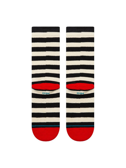 STANCE BRETON CREW SOCKS BLACK WHITE