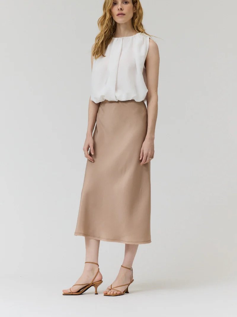 GRADE & GATHER CELINE SKIRT MOCHA
