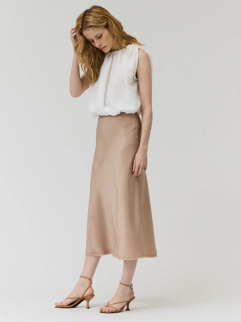 GRADE & GATHER CELINE SKIRT MOCHA