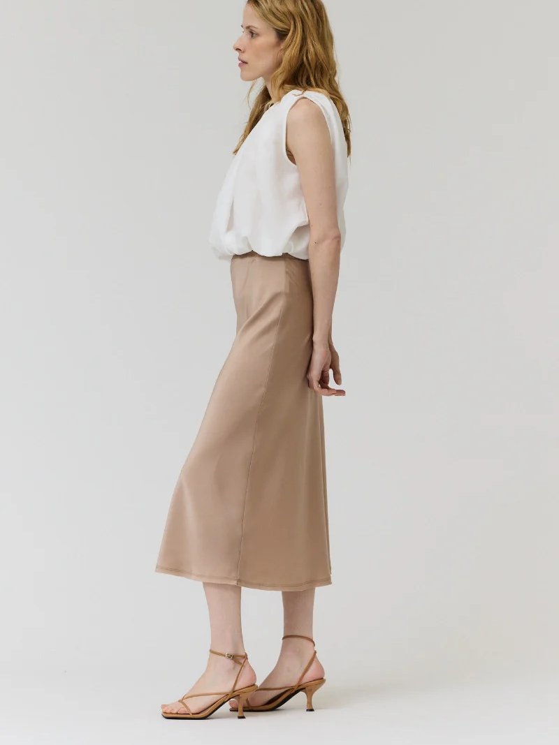 GRADE & GATHER CELINE SKIRT MOCHA