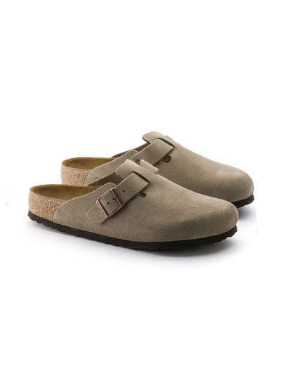 BIRKENSTOCK BOSTON SFB TAUPE SUEDE LEATHER 