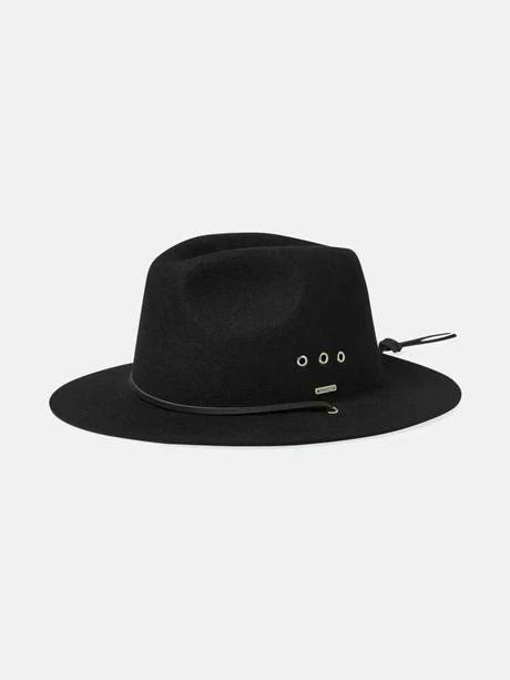 BRIXTON WESLEY WTHR GUARD™ PACKABLE FEDORA BLACK