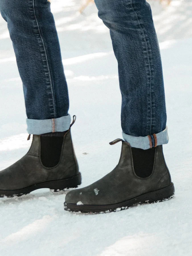 BLUNDSTONE MEN'S CLASSIC CHELSEA BOOT RUSTIC BLACK 
