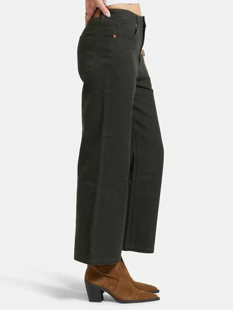 BRIXTON MARGO CROPPED 5 POCKET PANT WASHED BLACK 