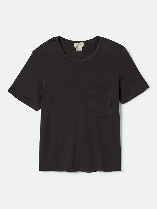 BRIXTON CAREFREE ORGANIC GARMENT DYE PERFECT TEE BLACK 
