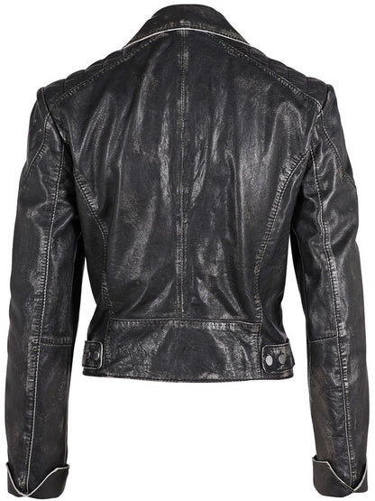 MAURITIUS REANON LEATHER JACKET VINTAGE BLACK