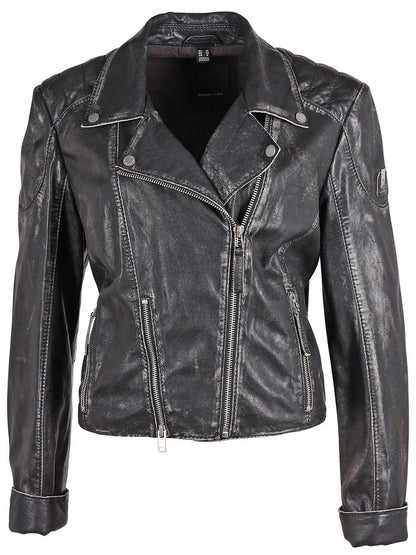 MAURITIUS REANON LEATHER JACKET VINTAGE BLACK