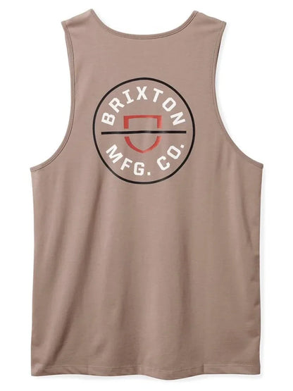 BRIXTON CREST TANK TOP CINDER GREY/OFF WHITE