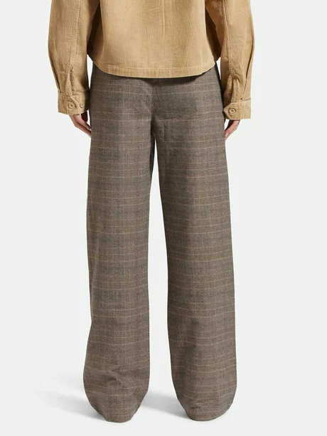 BRIXTON LUDLOW TROUSER PANT BROWN/CREAM HOUNDSTOOTH