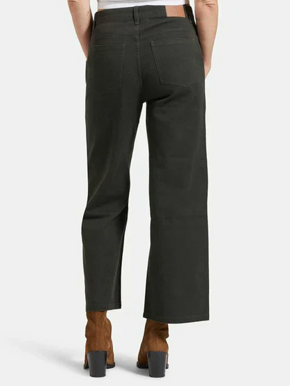 BRIXTON MARGO CROPPED 5 POCKET PANT WASHED BLACK 