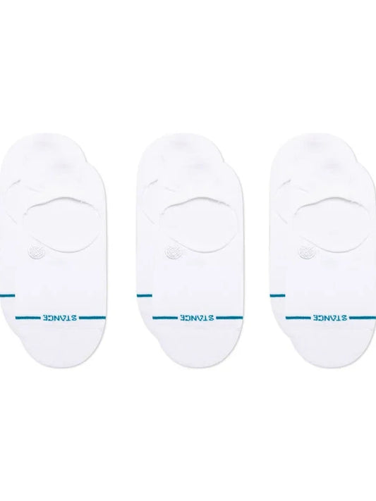 STANCE ICON NO SHOW SOCKS 3PK WHITE