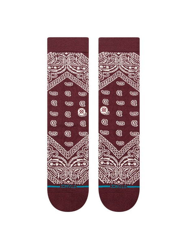 STANCE BARRIO COTON CREW SOCKS WINE