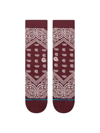 STANCE BARRIO COTON CREW SOCKS WINE