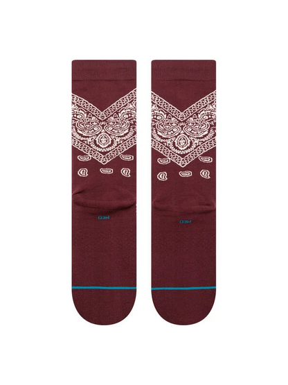 STANCE BARRIO COTON CREW SOCKS WINE