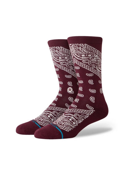 STANCE BARRIO COTON CREW SOCKS WINE