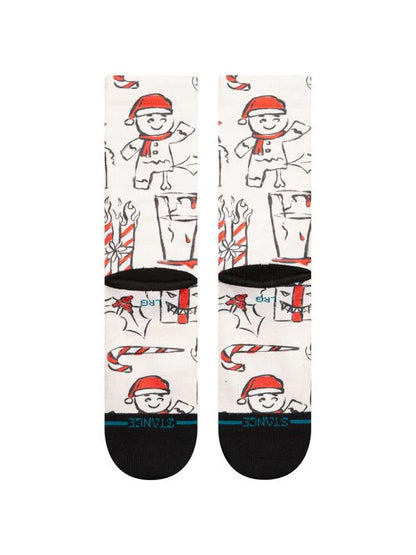 STANCE ANGRY HOLIDAYZ POLY CREW SOCKS OFF WHITE