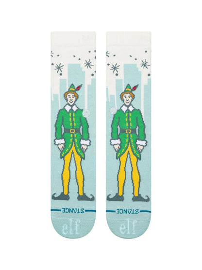 STANCE BIG CITY ELF CREW SOCK ICE BLUE
