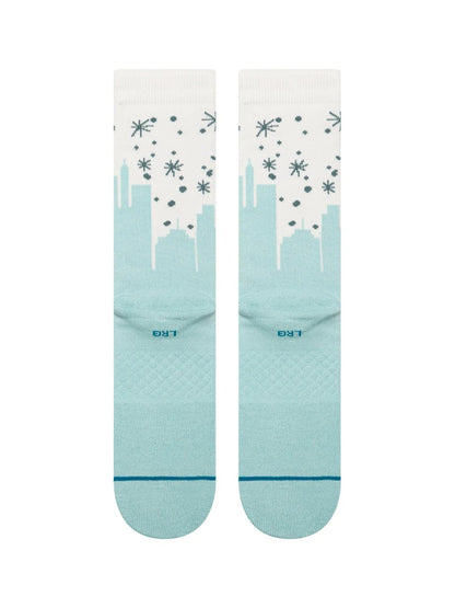 STANCE BIG CITY ELF CREW SOCK ICE BLUE