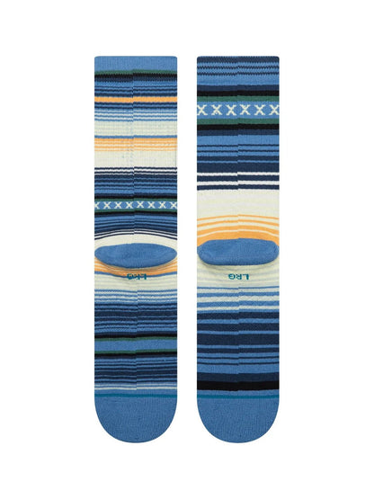 STANCE CURREN CREW SOCKS CAPRI BLUE 