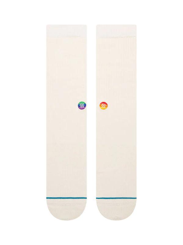 ENCIRCLE X STANCE LOVE CREW SOCKS WHITE