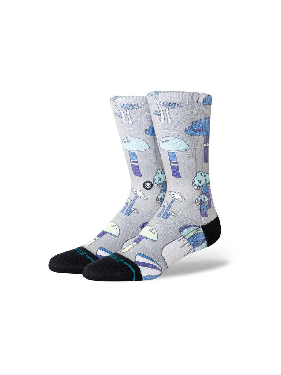 STANCE MICROBIAL POLY BLEND CREW SOCKS STING GREY