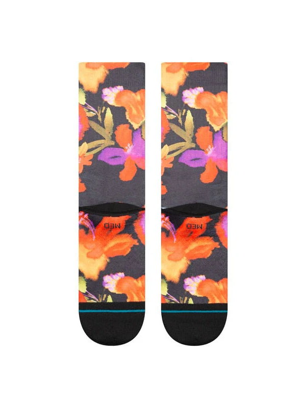 STANCE WATERED CREW SOCKS BLACK