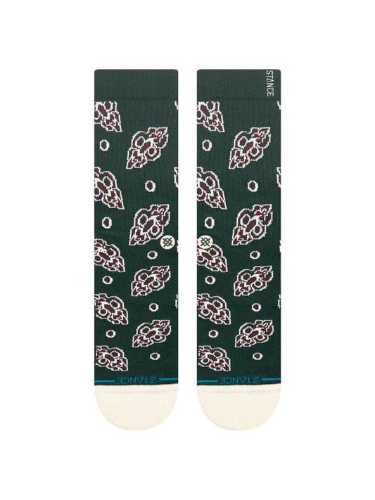 STANCE PINE BROCADE BUTTER BLEND CREW SOCKS PINE