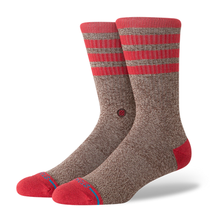 STANCE SOCK MONKEY CREW SOCKS BROWN 