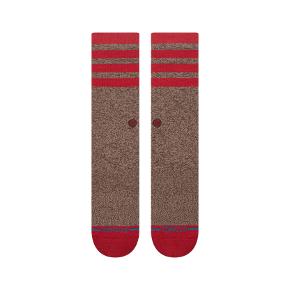 STANCE SOCK MONKEY CREW SOCKS BROWN 