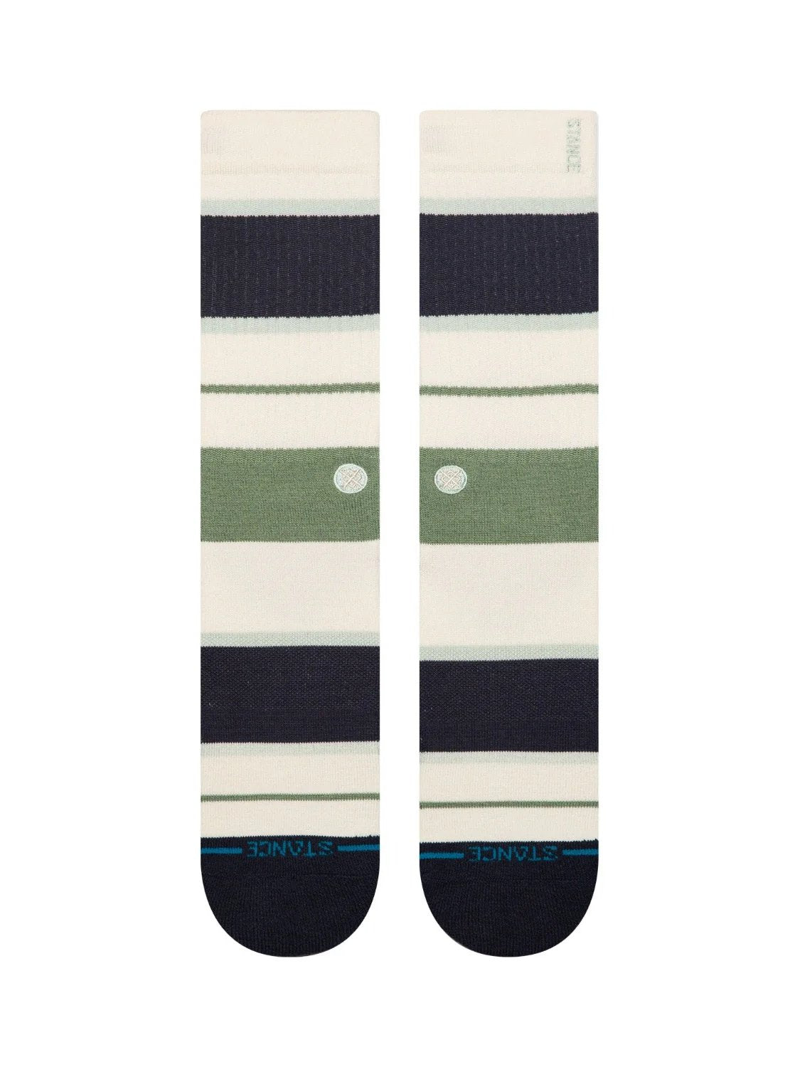 STANCE STRIPED DELIGHT CREW SOCKS CANVAS 