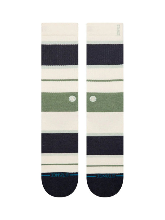 STANCE STRIPED DELIGHT CREW SOCKS CANVAS 