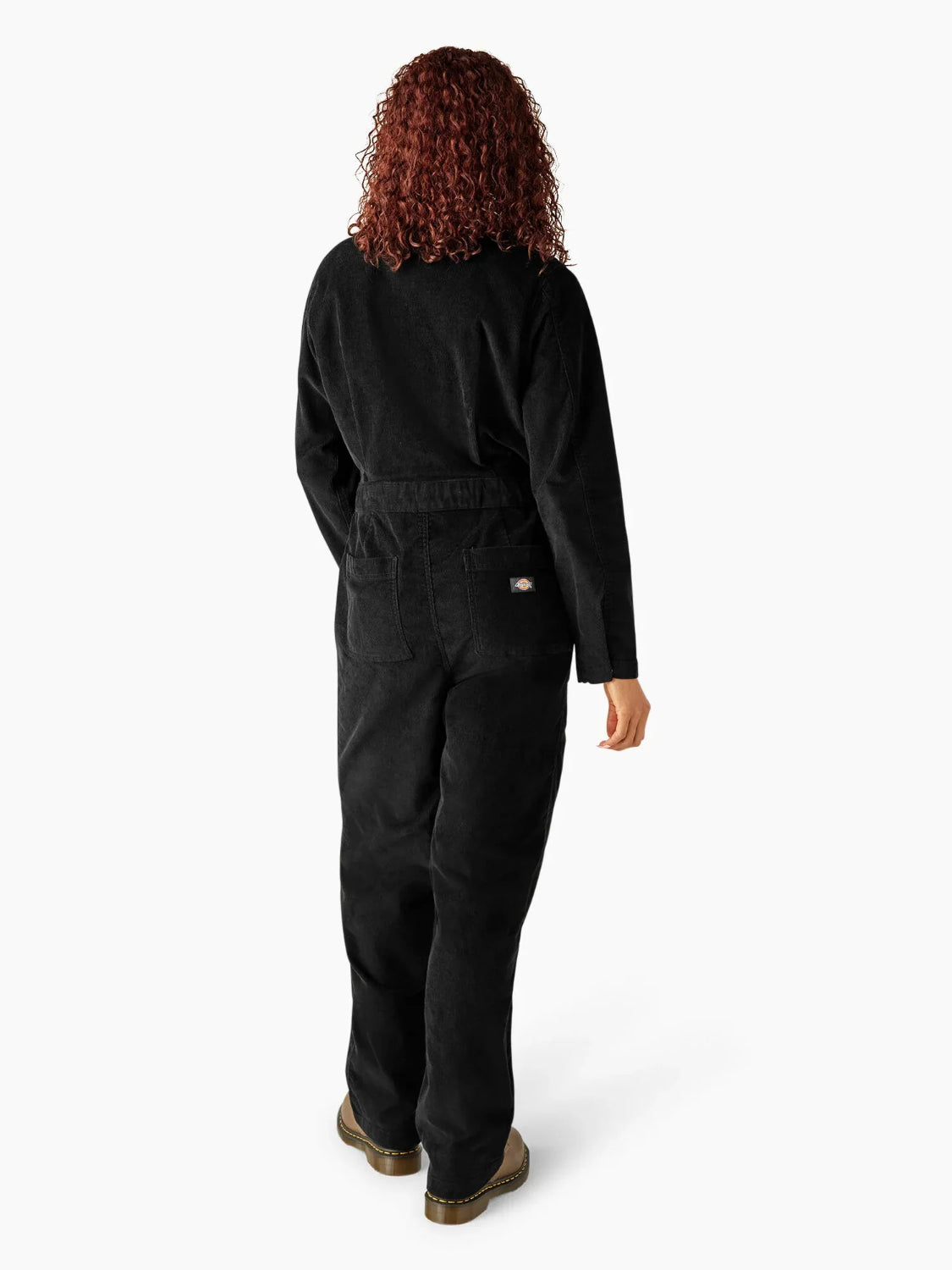 DICKIES CORDUROY L/S COVERALLS BLACK 