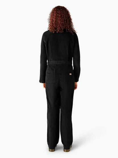 DICKIES CORDUROY L/S COVERALLS BLACK 