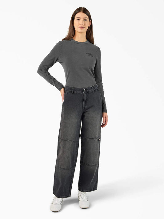 DICKIES LOOSE FIT DOUBLE KNEE JEAN BLACK WASH 