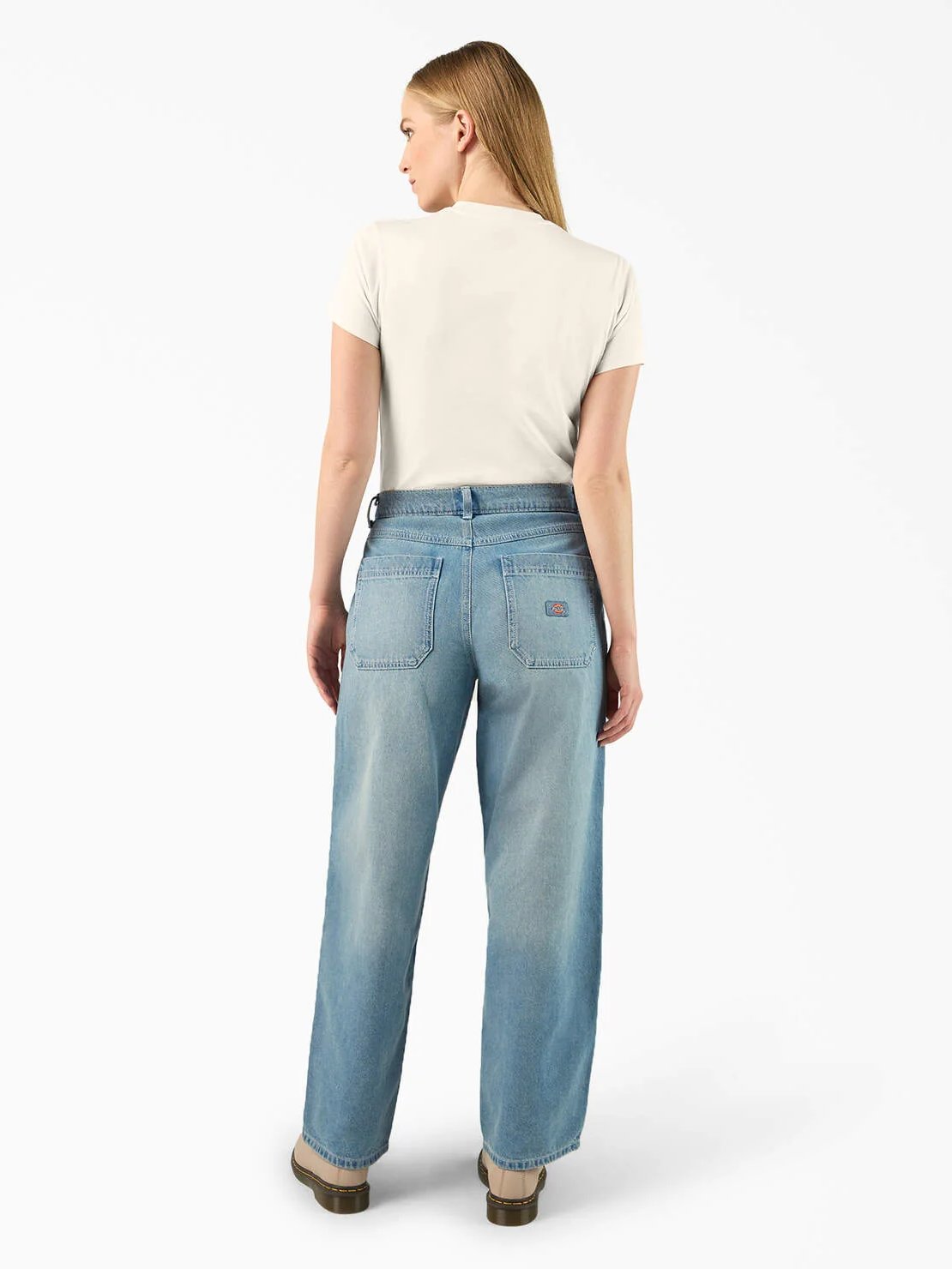 DICKIES LOOSE FIT DOUBLE KNEE JEANS LIGHT DENIM