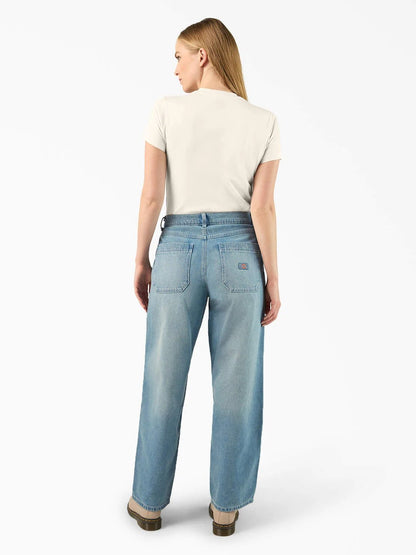 DICKIES LOOSE FIT DOUBLE KNEE JEANS LIGHT DENIM