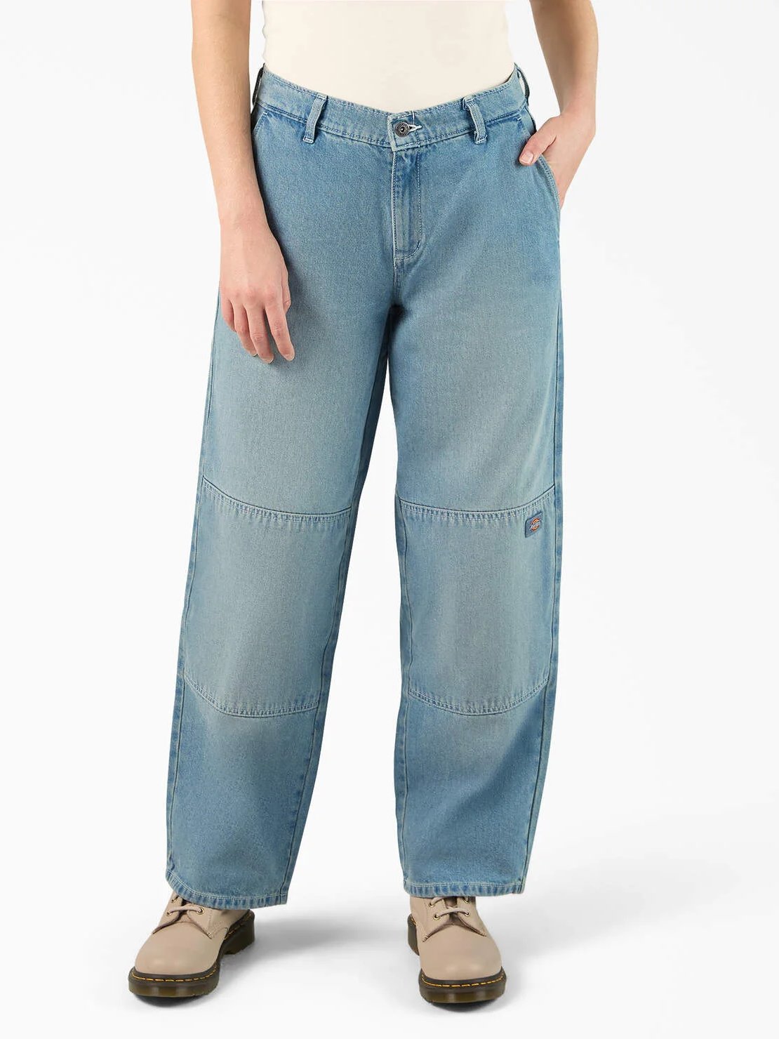 DICKIES LOOSE FIT DOUBLE KNEE JEANS LIGHT DENIM