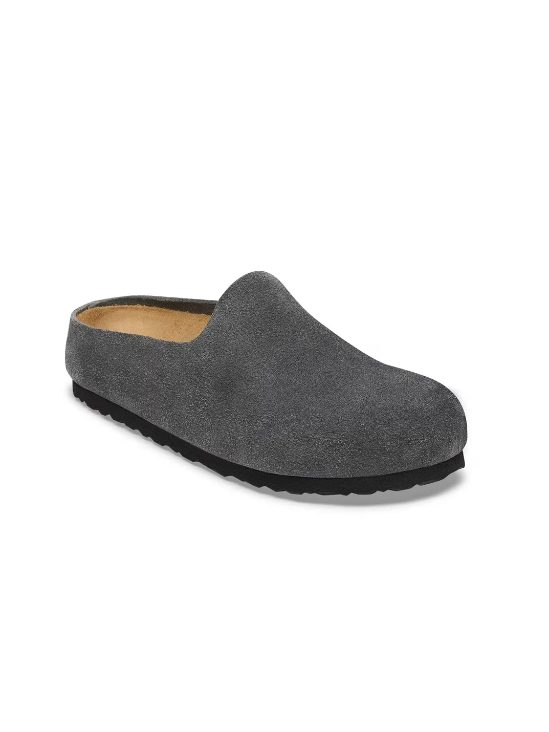 BIRKENSTOCK AMSTERDAM WRAPPED SUEDE LEATHER CHARCOAL 