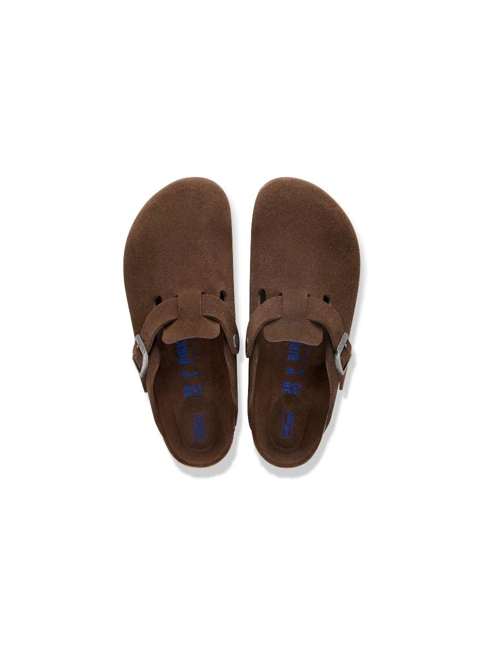 BIRKENSTOCK BOSTON SOFT FOOTBED SUEDE LEATHER MENS CARAFE